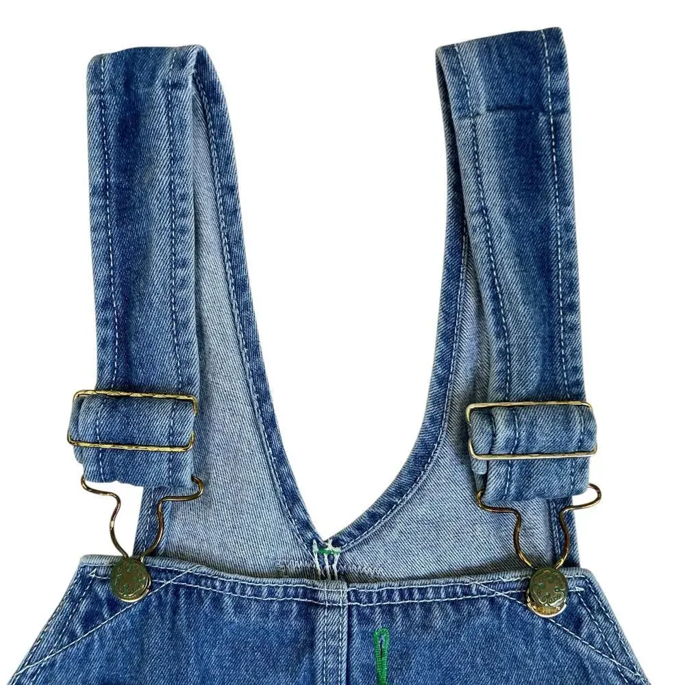 Oshkosh Mens Sz 38 Vintage Denim Carpenter Bib Overalls Vestback Med Wash
